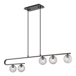 Barrington Linear Pendant - Matte Black / Clear