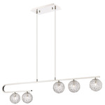 Barrington Linear Pendant - Polished Nickel / Clear