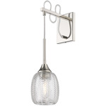 Berkshire Wall Sconce - Polished Nickel / Clear