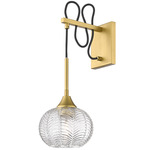 Berkshire Wall Sconce - Brushed Brass / Clear