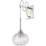 Berkshire Wall Sconce - Satin Nickel / Clear