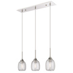 Berkshire 5CL Linear Multi Light Pendant - Polished Nickel / Clear