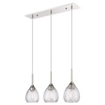 Berkshire 6CL Linear Multi Light Pendant - Polished Nickel / Clear