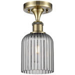Ballston Bridal Veil Semi Flush Ceiling Light - Antique Brass / Smoke