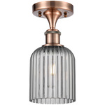 Ballston Bridal Veil Semi Flush Ceiling Light - Antique Copper / Smoke