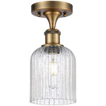 Ballston Bridal Veil Semi Flush Ceiling Light - Brushed Brass / Clear Seedy