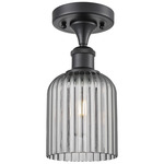 Ballston Bridal Veil Semi Flush Ceiling Light - Matte Black / Smoke
