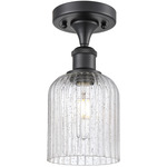 Ballston Bridal Veil Semi Flush Ceiling Light - Matte Black / Clear Seedy