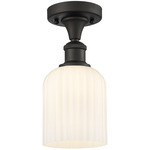 Ballston Bridal Veil Semi Flush Ceiling Light - Oil Rubbed Bronze / Gloss White