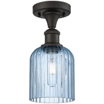 Ballston Bridal Veil Semi Flush Ceiling Light - Oil Rubbed Bronze / Princess Blue