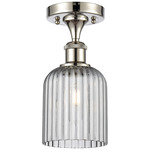 Ballston Bridal Veil Semi Flush Ceiling Light - Polished Nickel / Smoke