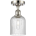 Ballston Bridal Veil Semi Flush Ceiling Light - Polished Nickel / Clear Seedy