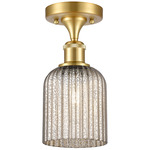 Ballston Bridal Veil Semi Flush Ceiling Light - Satin Gold / Mercury