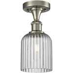 Ballston Bridal Veil Semi Flush Ceiling Light - Satin Nickel / Smoke