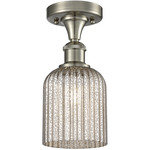 Ballston Bridal Veil Semi Flush Ceiling Light - Satin Nickel / Mercury