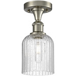Ballston Bridal Veil Semi Flush Ceiling Light - Satin Nickel / Clear Seedy