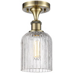 Ballston Bridal Veil Semi Flush Ceiling Light - Antique Brass / Clear