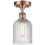 Ballston Bridal Veil Semi Flush Ceiling Light - Antique Copper / Clear
