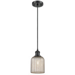 Bridal Veil 516 Cord Pendant - Matte Black / Mercury