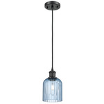 Bridal Veil 516 Cord Pendant - Matte Black / Princess Blue