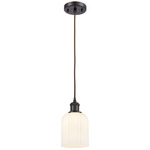 Bridal Veil 516 Cord Pendant - Oil Rubbed Bronze / Gloss White