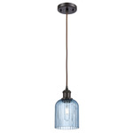 Bridal Veil 516 Cord Pendant - Oil Rubbed Bronze / Princess Blue