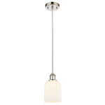 Bridal Veil 516 Cord Pendant - Polished Nickel / Gloss White