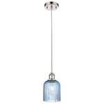 Bridal Veil 516 Cord Pendant - Polished Nickel / Princess Blue