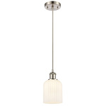 Bridal Veil 516 Cord Pendant - Brushed Satin Nickel / Gloss White