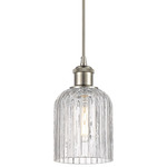 Ballston Cord Hung Bridal Veil Pendant - Satin Nickel / Clear