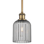 Bridal Veil 516 Stem Pendant - Brushed Brass / Light Smoke