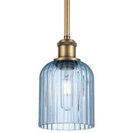 Bridal Veil 516 Stem Pendant - Brushed Brass / Blue