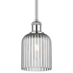 Bridal Veil 516 Stem Pendant - Polished Chrome / Light Smoke