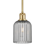 Bridal Veil 516 Stem Pendant - Satin Gold / Light Smoke