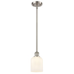 Bridal Veil 516 Stem Pendant - Satin Nickel / Gloss White