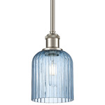 Ballston Color Bridal Veil Pendant - Satin Nickel / Princess Blue