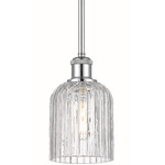 Ballston Stem Hung Bridal Veil Pendant - Polished Chrome / Clear