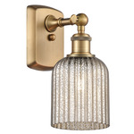 Bridal Veil 516 Wall Sconce - Brushed Brass / Mercury