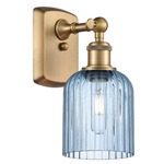 Bridal Veil 516 Wall Sconce - Brushed Brass / Princess Blue