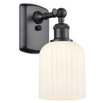 Bridal Veil 516 Wall Sconce - Matte Black / Gloss White