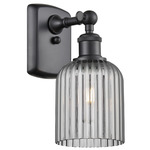 Bridal Veil 516 Wall Sconce - Matte Black / Light Smoke