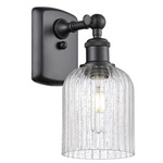 Bridal Veil 516 Wall Sconce - Matte Black / Seedy