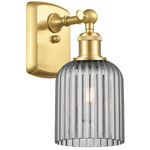 Bridal Veil 516 Wall Sconce - Satin Gold / Light Smoke