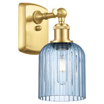 Bridal Veil 516 Wall Sconce - Satin Gold / Princess Blue
