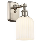 Bridal Veil 516 Wall Sconce - Brushed Satin Nickel / Gloss White