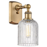 Bridal Veil 516 Wall Sconce - Brushed Brass / Clear