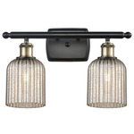 Bridal Veil 516 Bathroom Vanity Light - Black / Antique Brass / Mercury
