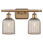 Bridal Veil 516 Bathroom Vanity Light - Brushed Brass / Mercury