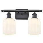 Bridal Veil 516 Bathroom Vanity Light - Matte Black / Gloss White