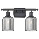 Bridal Veil 516 Bathroom Vanity Light - Matte Black / Light Smoke